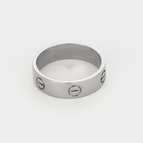 Bague 62 CARTIER - Love - Modèle classique - Alliance en or gris 58 Facettes DV24959-3