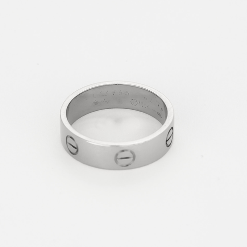 Bague 62 CARTIER - Love - Modèle classique - Alliance en or gris 58 Facettes DV24959-3