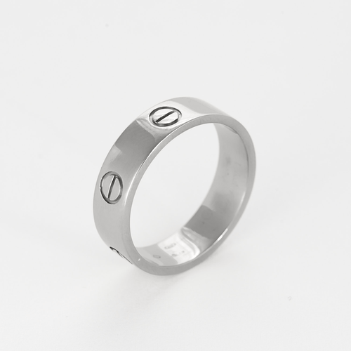 Bague 62 CARTIER - Love - Modèle classique - Alliance en or gris 58 Facettes DV24959-3