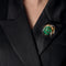 Broche Suzanne Belperron - Rare Broche en or jaune diamants et émeraudes 58 Facettes DV23466-7