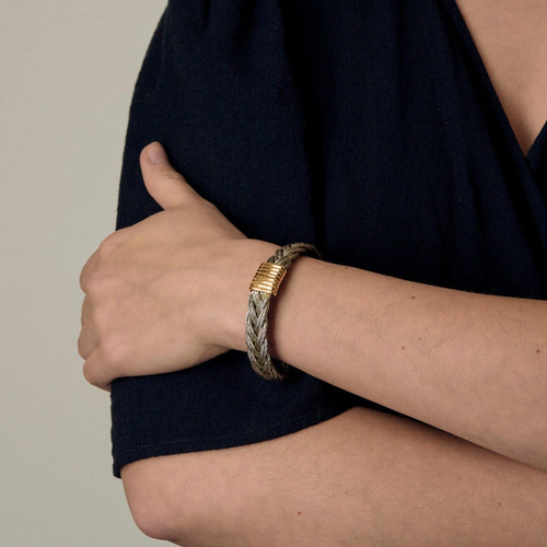 Bracelet FRED - FORCE 10 Vintage - Bracelet en acier et or jaune 58 Facettes DV26267-3