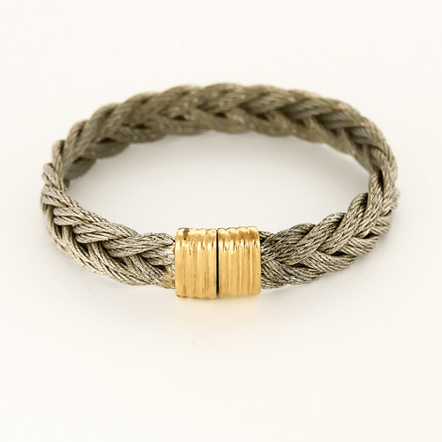 Bracelet FRED - FORCE 10 Vintage - Bracelet en acier et or jaune 58 Facettes DV26267-3