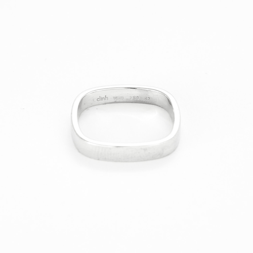 Bague 62 DINH VAN - Alliance carrée en or blanc 58 Facettes DV26290-1-62-2