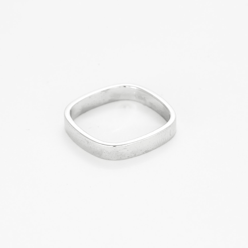 Bague 62 DINH VAN - Alliance carrée en or blanc 58 Facettes DV26290-1-62-2