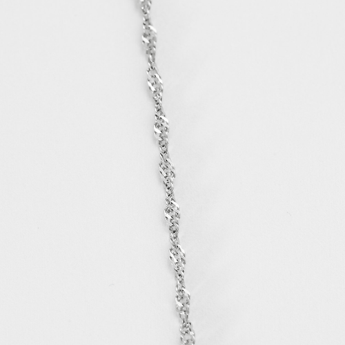 Collier Collier or blanc et pendentif topaze et diamants 58 Facettes DV22425-1