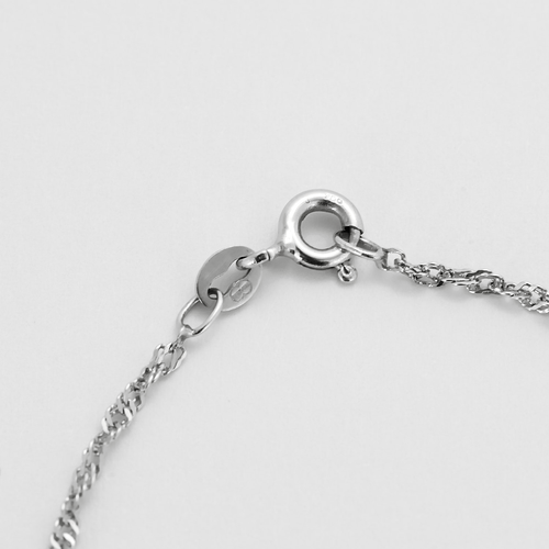 Collier Collier or blanc et pendentif topaze et diamants 58 Facettes DV22425-1