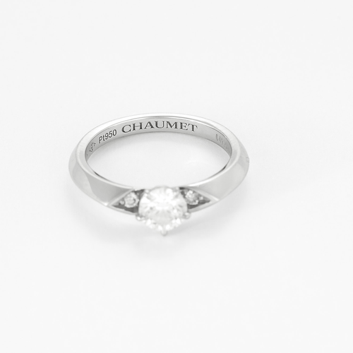 Bague 49 CHAUMET - Sérénade - Bague en platine et diamants 58 Facettes DV26052-1