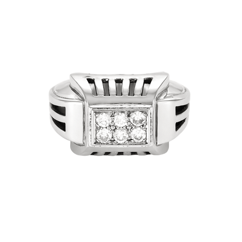 Bague 47,5 Importante bague en platine et diamants 58 Facettes DV3470-12-475-5