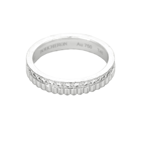 Bague 48 Boucheron - Quatre Radiant - Alliance en or blanc et diamants 58 Facettes DV16277-19