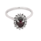 Bague 58,5 Bague marguerite en or blanc, diamants et rubis 58 Facettes DV25961-5-585-5
