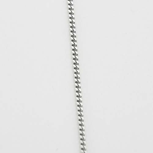 Chaîne en or blanc retenant un pendentif serti d'un diamant 58 Facettes DV25961-7