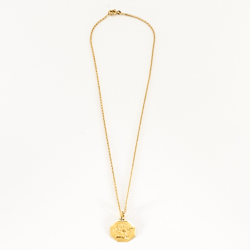 Collier Chaîne en or jaune retenant une médaille de baptême 58 Facettes DV25961-6