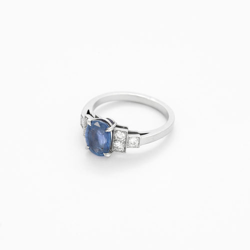 Bague 52,5 Bague en platine, saphir et diamants 58 Facettes DV11567-1-525-6