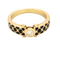 Bague 54 KORLOFF - Bague jonc en or jaune émail et diamant 58 Facettes DV25579-1