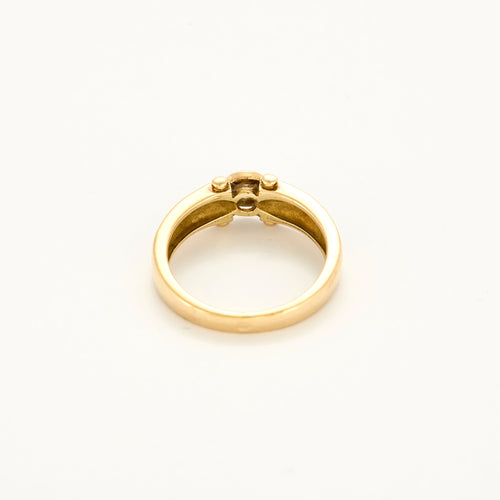 Bague 54 KORLOFF - Bague jonc en or jaune émail et diamant 58 Facettes DV25579-1