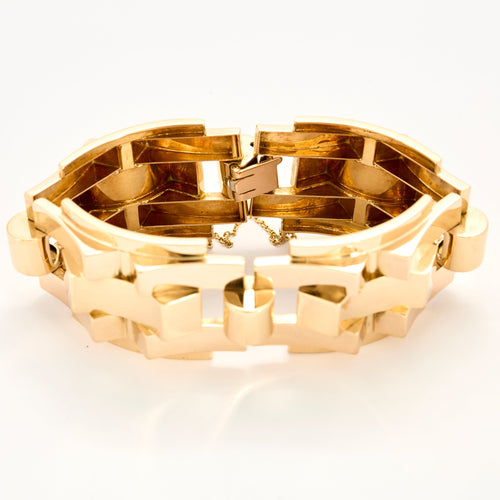 Bracelet Important Bracelet Tank en or jaune et or rose 58 Facettes DV25443-1