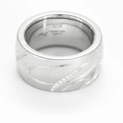 Bague 54 CHOPARD - Chopardissimo - Bague en or gris et diamants 58 Facettes DV23962-5