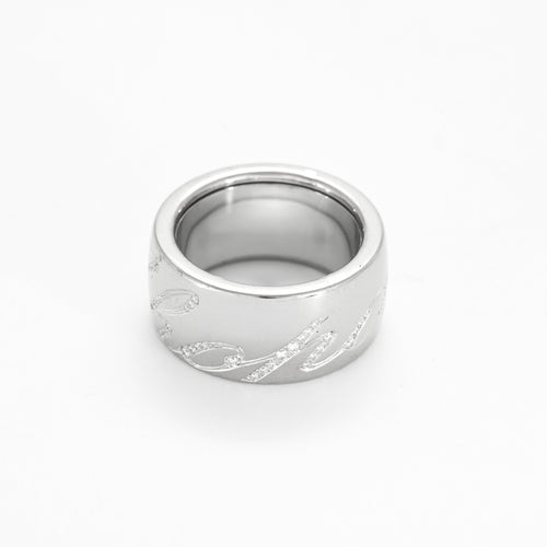 Bague 54 CHOPARD - Chopardissimo - Bague en or gris et diamants 58 Facettes DV23962-5