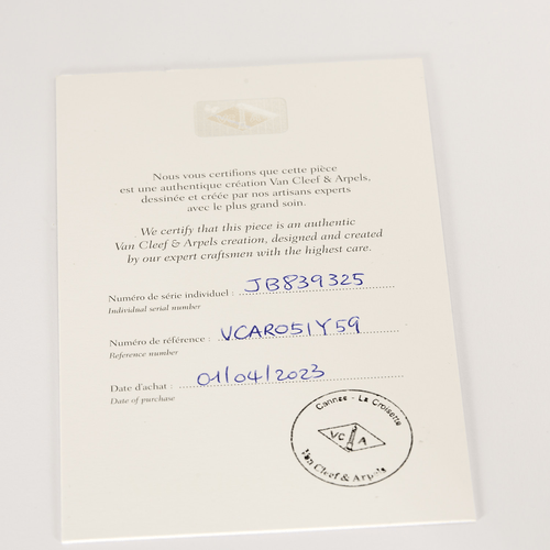 Bague 61 Van Cleef & Arpels - Cosmos - Bague en or rose, nacre et diamants 58 Facettes DV23486-3