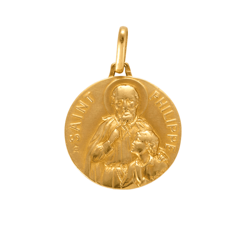 Pendentif Médaille en or jaune à motif de Saint Philippe 58 Facettes DV0942-10