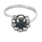 Bague 56 Bague en or blanc, saphir et diamants 58 Facettes DV0942-8-56-3