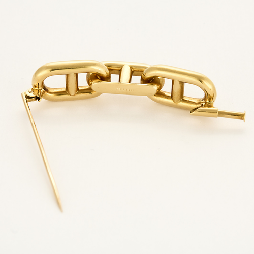 HERMÈS - Chaîne d'ancre - Broche en or jaune