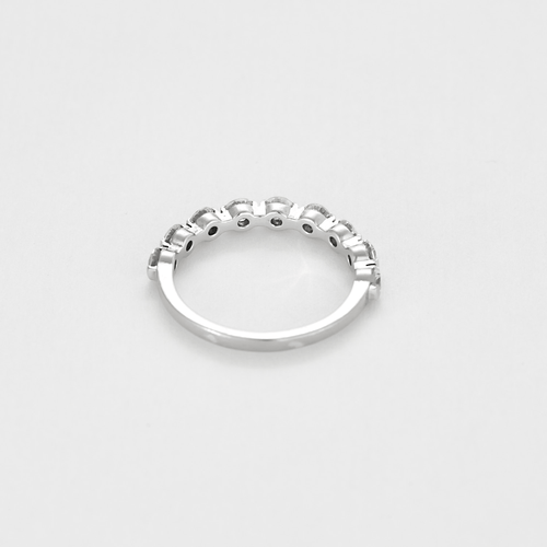 Bague 50 Demie Alliance en or gris et diamants 58 Facettes DV26595-2