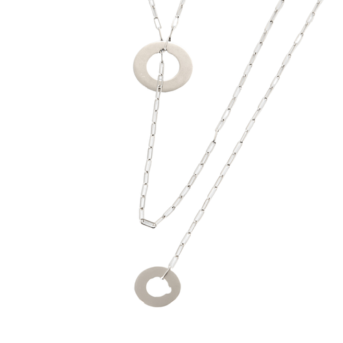 DINH VAN - Cible - Collier négligé en or blanc