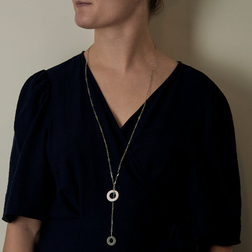 DINH VAN - Cible - Collier négligé en or blanc