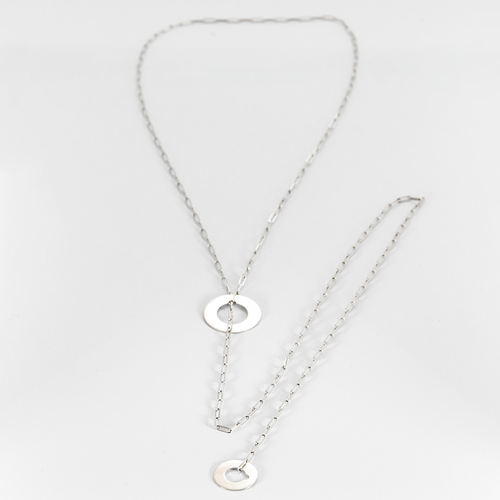 DINH VAN - Cible - Collier négligé en or blanc