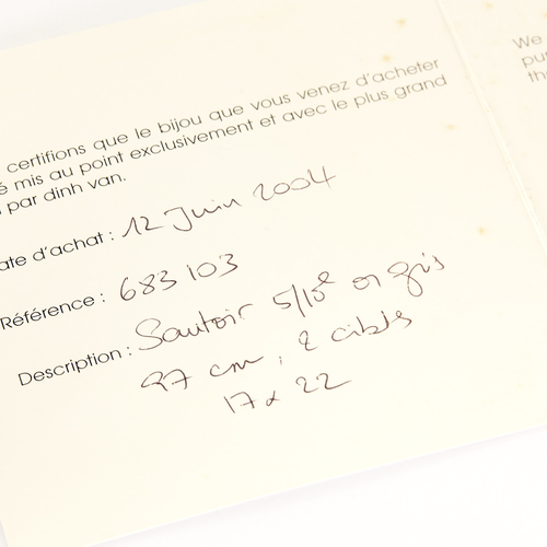 DINH VAN - Cible - Collier négligé en or blanc