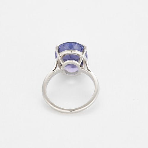 Bague en or gris et tanzanite 9.21 carats