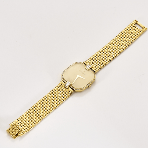 Vacheron Constantin - Montre en or jaune à boitier carré à pans coupés à mouvement quartz 58 Facettes DV26220-7