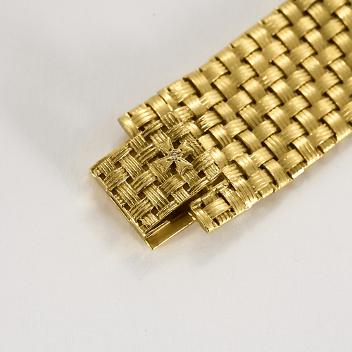 Montre Vacheron Constantin - Montre en or jaune à boitier carré à pans coupés à mouvement quartz 58 Facettes DV26220-7