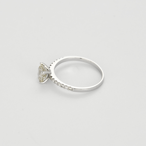 Bague en or 14K et diamant fancy Yellow gray