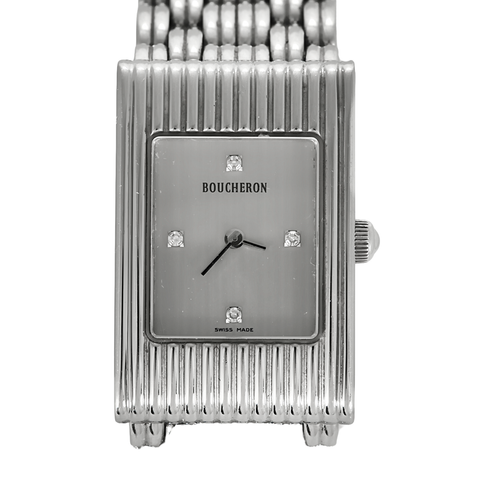 BOUCHERON - Reflet - Montre en acier à mouvement quartz et boitier rectangulaire