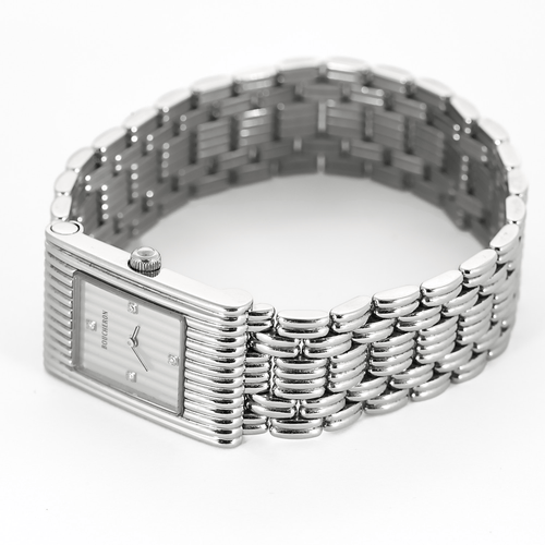 Montre BOUCHERON - Reflet - Montre en acier à mouvement quartz et boitier rectangulaire 58 Facettes DV26404-1