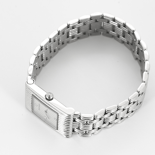 Montre BOUCHERON - Reflet - Montre en acier à mouvement quartz et boitier rectangulaire 58 Facettes DV26404-1