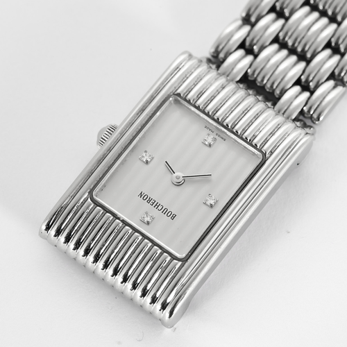 BOUCHERON - Reflet - Montre en acier à mouvement quartz et boitier rectangulaire