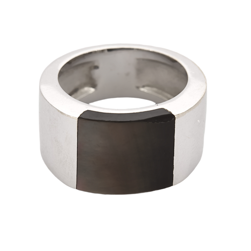 Artus Bertrand - Bague en or blanc et nacre