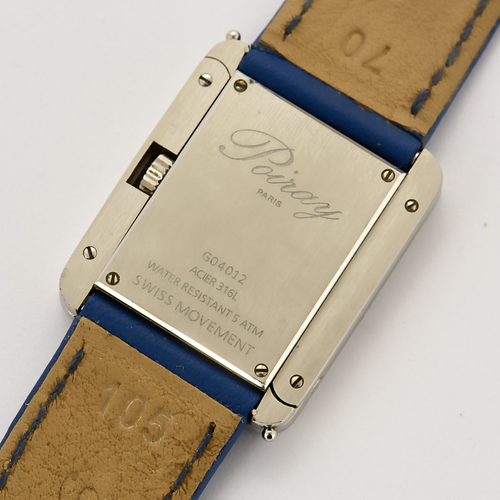 POIRAY - Ma première - Montre en acier à boitier rectangulaire à mouvement quartz