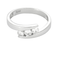 Bague 54 Bague trilogie en or gris et diamants 58 Facettes DV26555-1