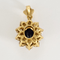 Pendentif Pendentif marguerite en or jaune, saphir et diamants 58 Facettes DV21912-2