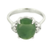 Bague en or gris jade jadeite et diamants
