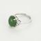 Bague en or gris jade jadeite et diamants
