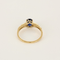 Bague 54 Bague Solitaire en or jaune, saphir et diamants 58 Facettes DV25212-34-54-3