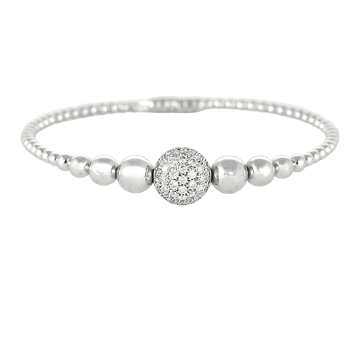 Bracelet en or blanc et diamants