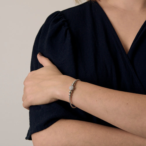 Bracelet en or blanc et diamants