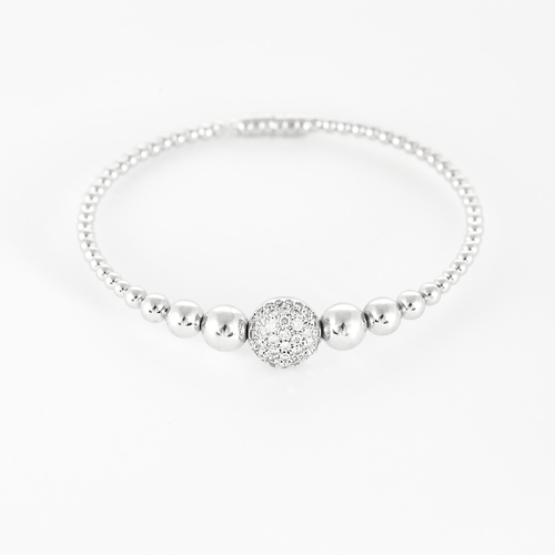 Bracelet en or blanc et diamants