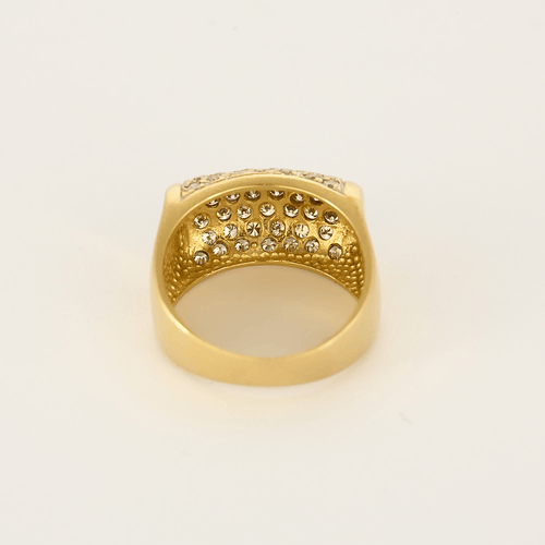 Bague 57,5 Bague de type chevalière en or jaune et diamants 58 Facettes DV25801-6-575-5